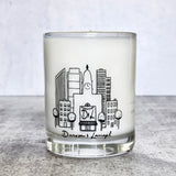 Custom Skyline Glass Candle