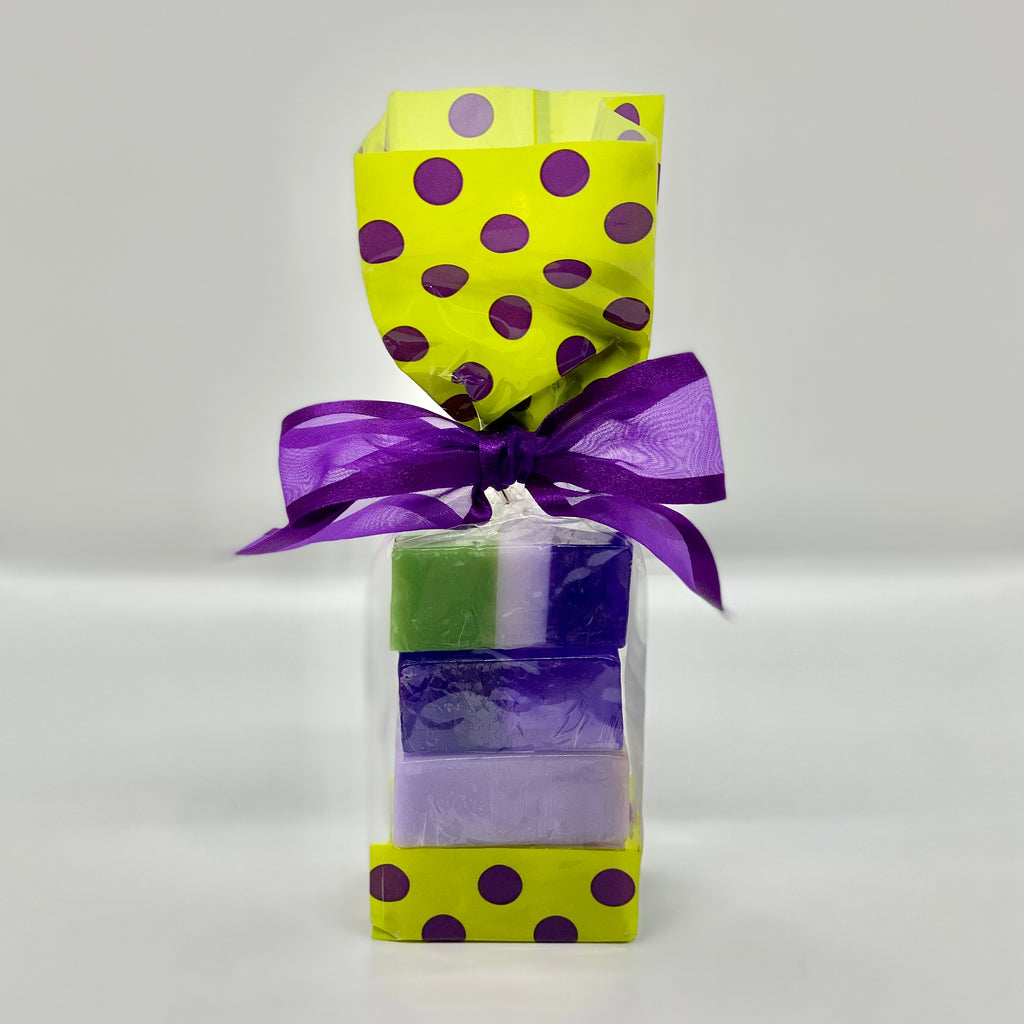 lavender soap stack