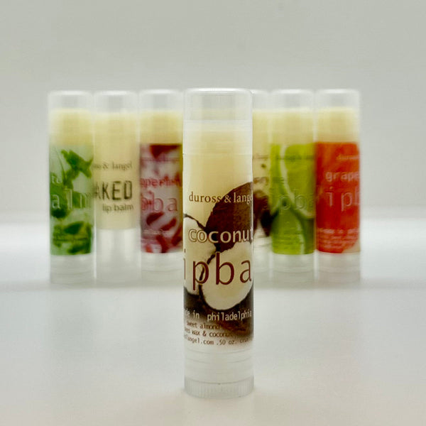 lip balms and scrubs