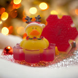 santa + friends toy snowflake soap