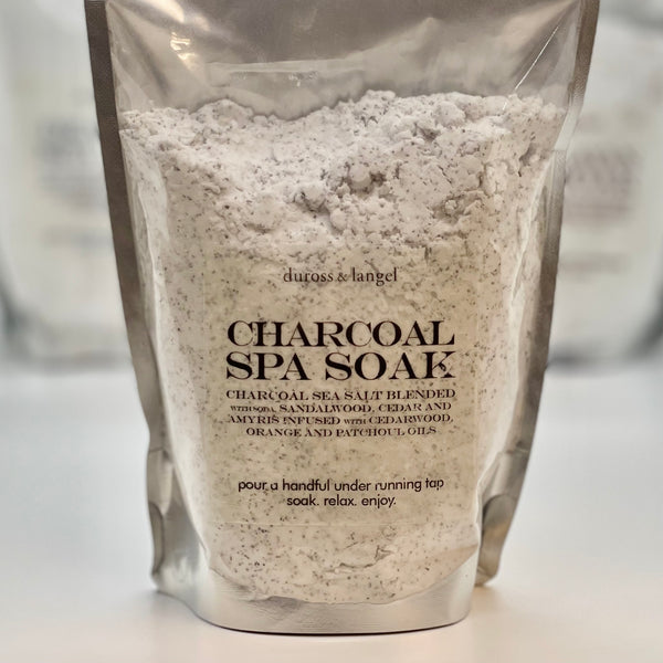 fizzy spa soak with charcoal salts