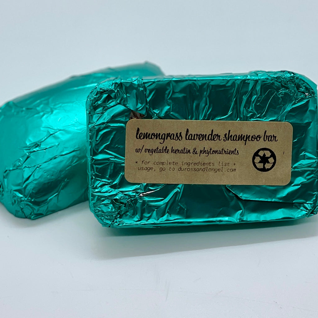 lemongrass + lavender solid shampoo bar