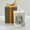 Blu Volcano Candle - Philadelphia Skyline Glass